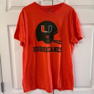 National Collegian University of Miami UMiami Hurricanes Football Tee Size L